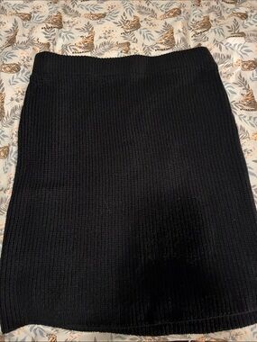 Black Wild Fable Ribbed Knit Women's Skirt  - Medium
